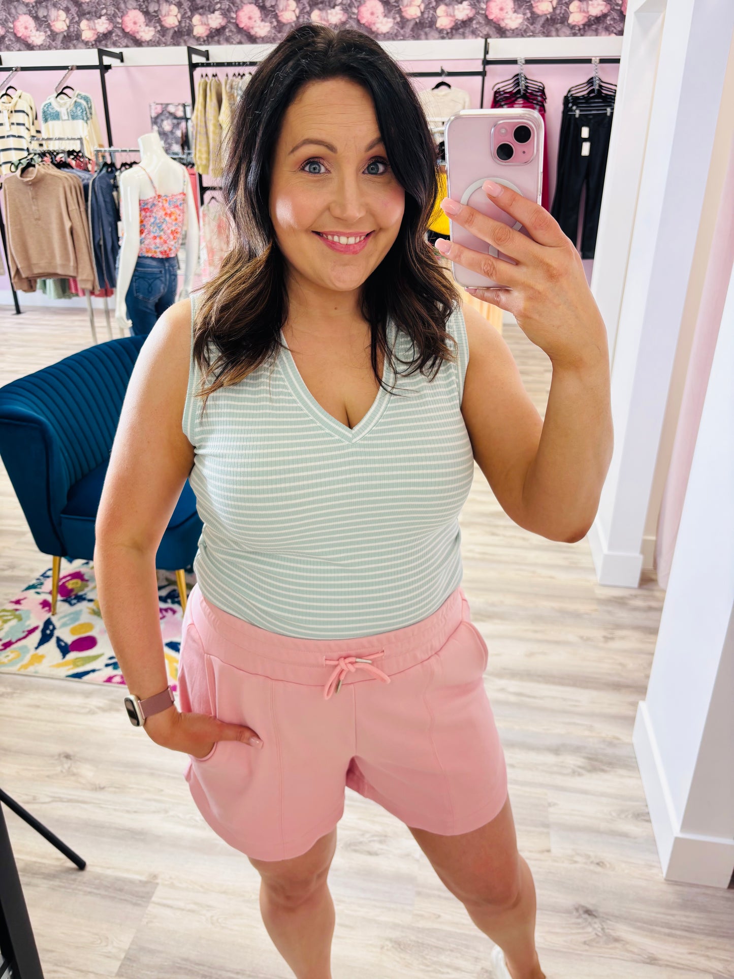 Deena-Luxe Pink Fleece Short ORB