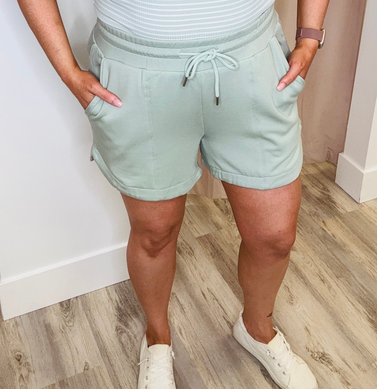Deena-Luxe Aquamarine Fleece Short ORB