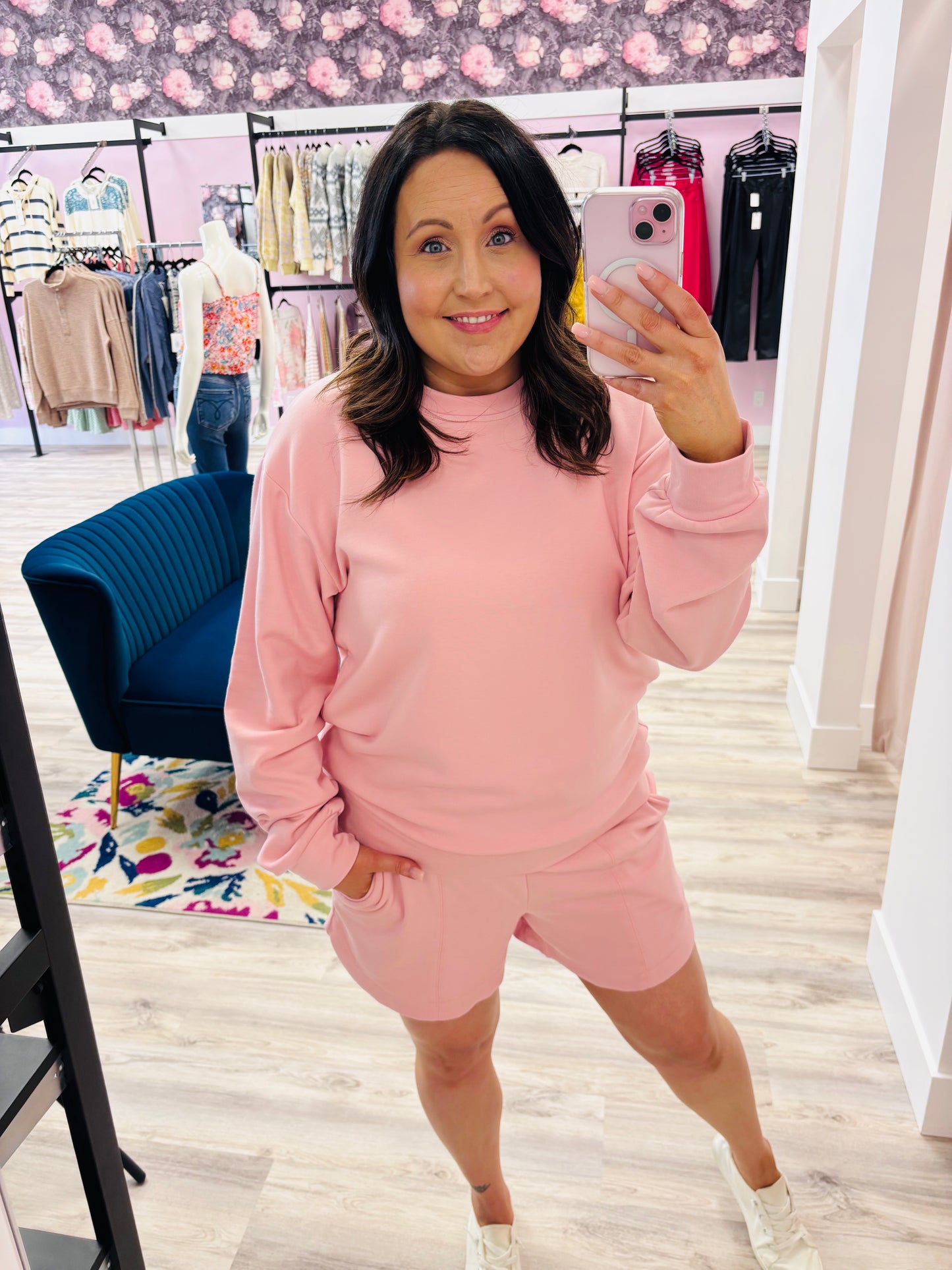 Deena-Luxe Pink Fleece Short ORB