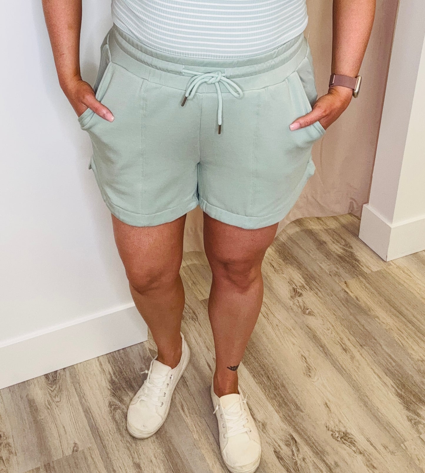 Deena-Luxe Aquamarine Fleece Short ORB