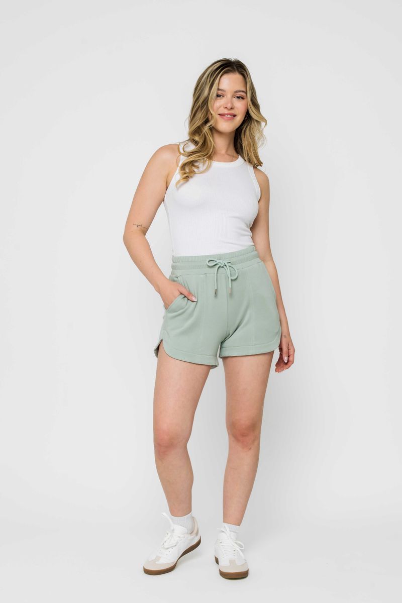 Deena-Luxe Aquamarine Fleece Short ORB