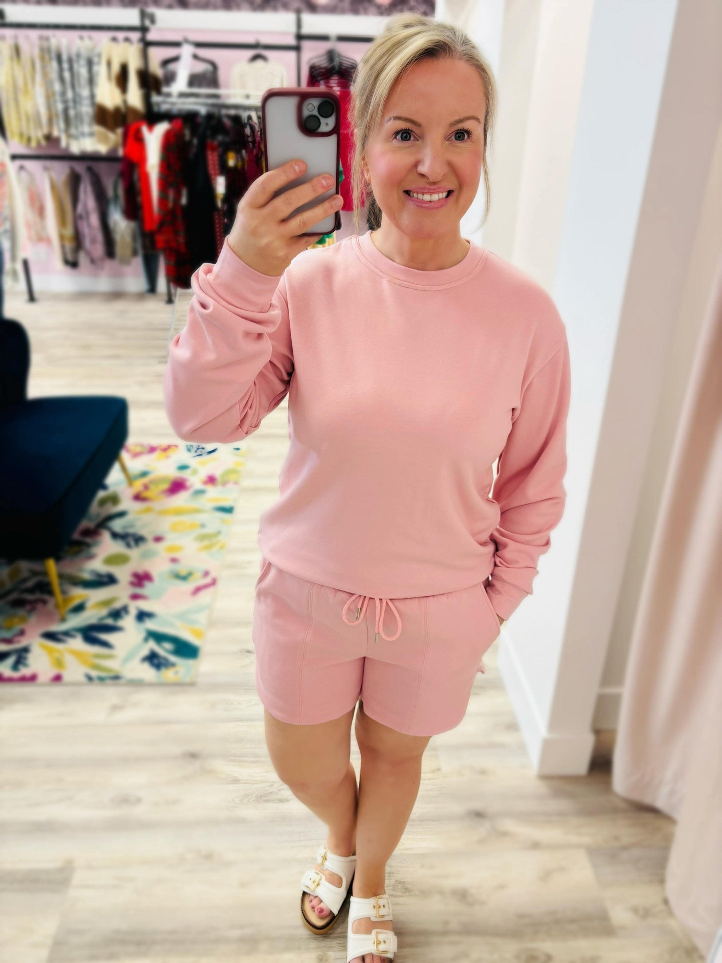 Deena-Luxe Pink Fleece Short ORB