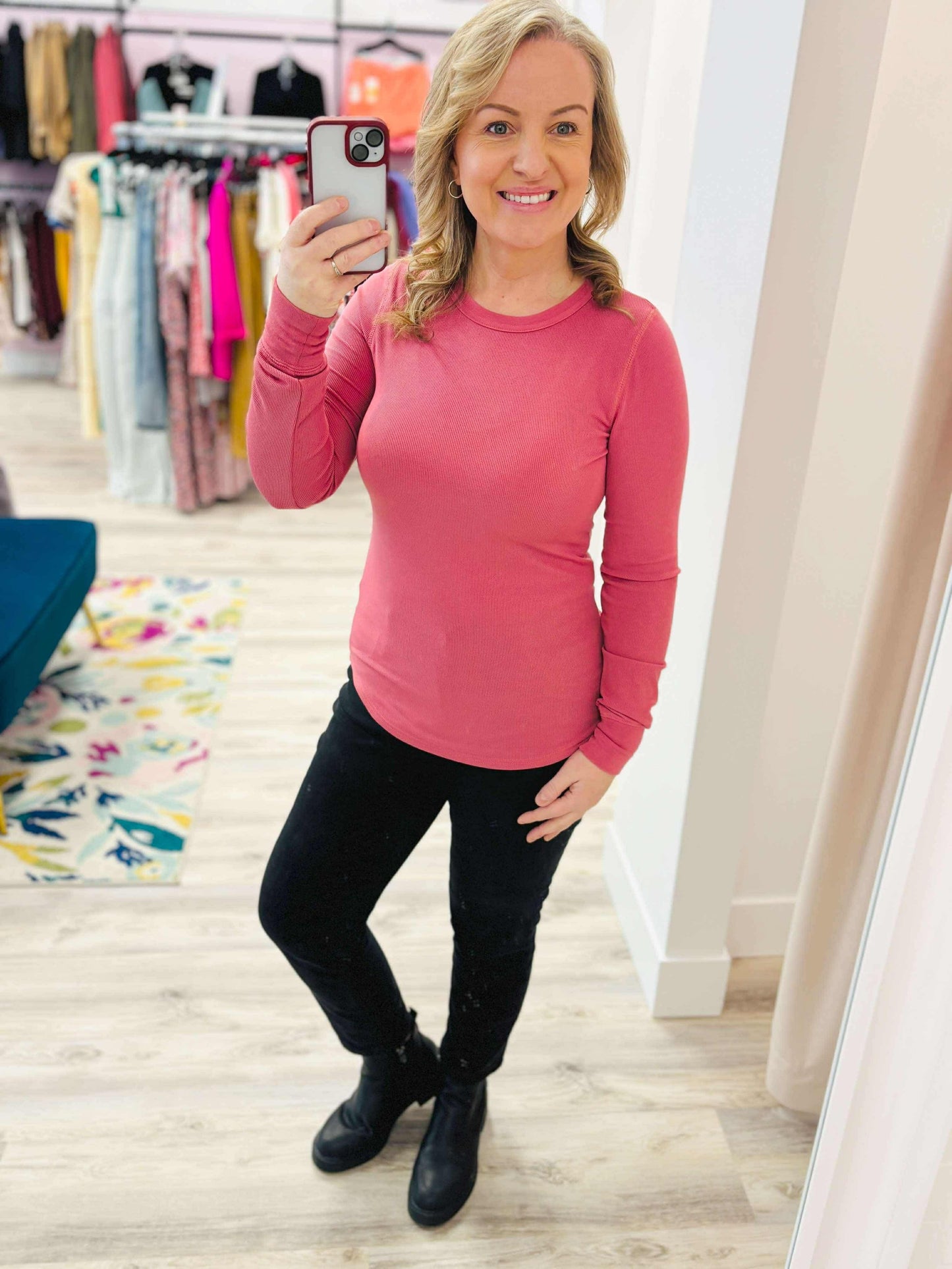 Stacy Top- Slate Rose Thread & Supply