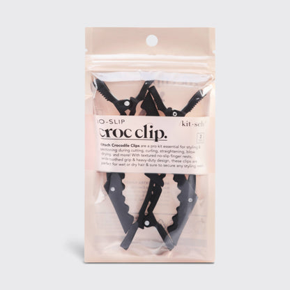 No Slip Crocodile Clip 3pc-Black-KITSCH