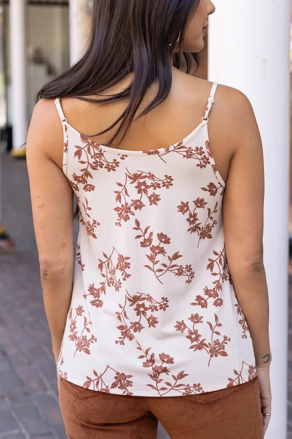 Grace & Lace TOSSED FLORAL Scoop Neck Cami