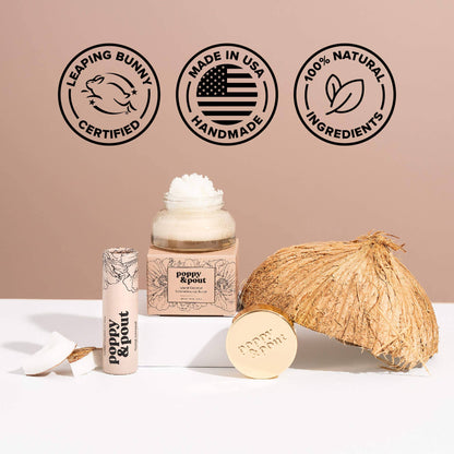 Lip Balm, Island Coconut-Poppy & Pout