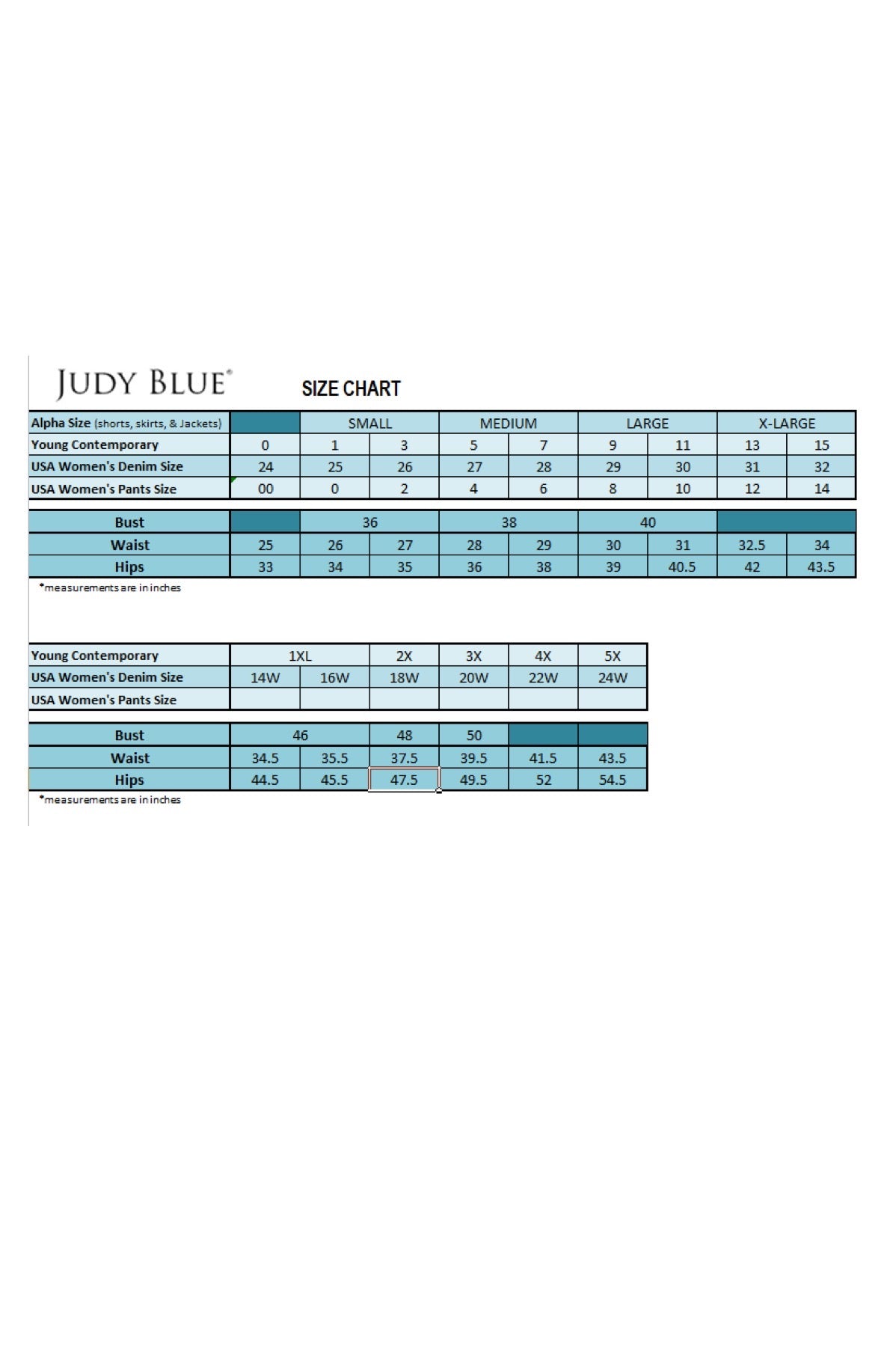 Judy Blue 88895 Rhinestone LT