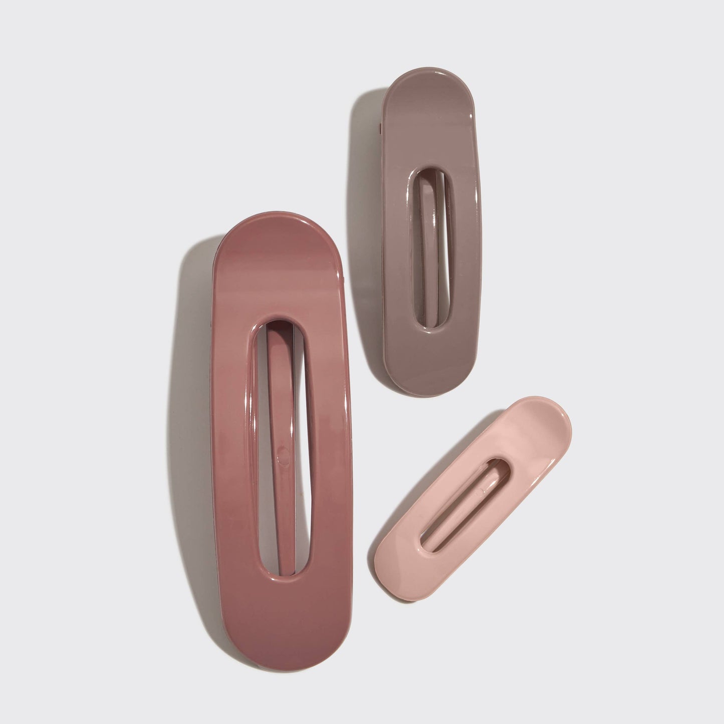 Flat Lay Claw Clip 3pc Flat - Ultra Glossy Terracotta-KITSCH