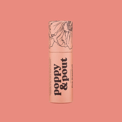 Lip Balm, Pink Grapefruit-Poppy & Pout