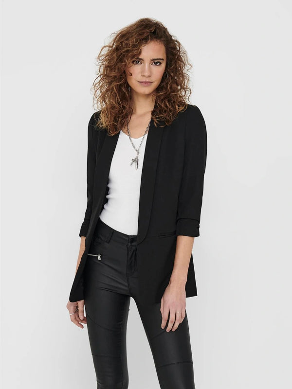 BLACK 3/4 SLEEVED BLAZER By ONLY