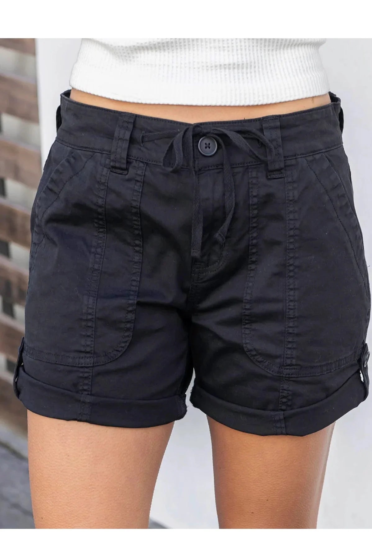 Grace & Lace BLACK Cargo Shorts