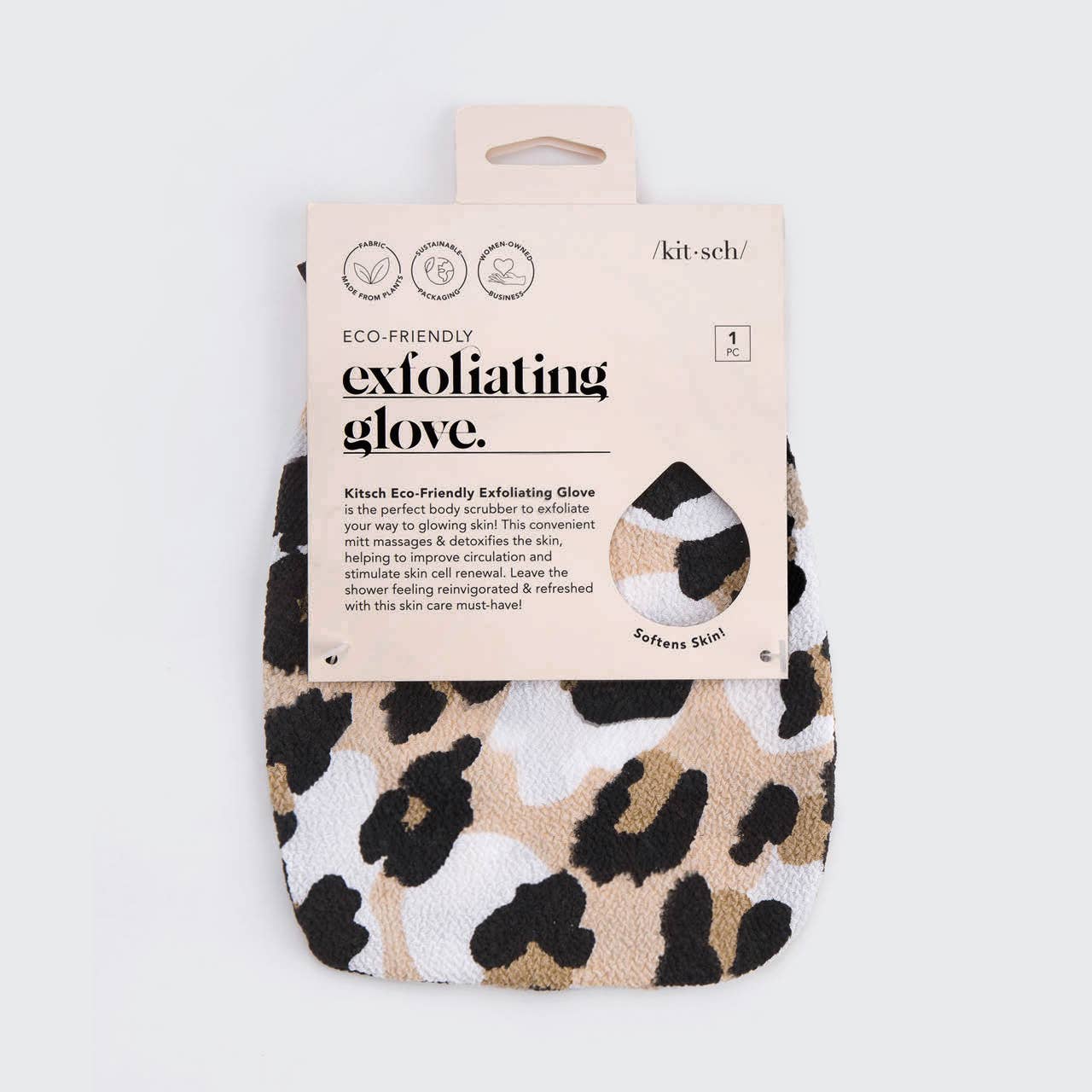 Eco-Friendly Exfoliating Glove - Leopard-KITSCH