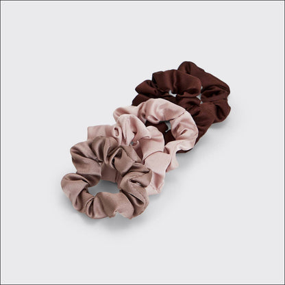 Satin Sleep Scrunchies 5pc- Cameo-KITSCH