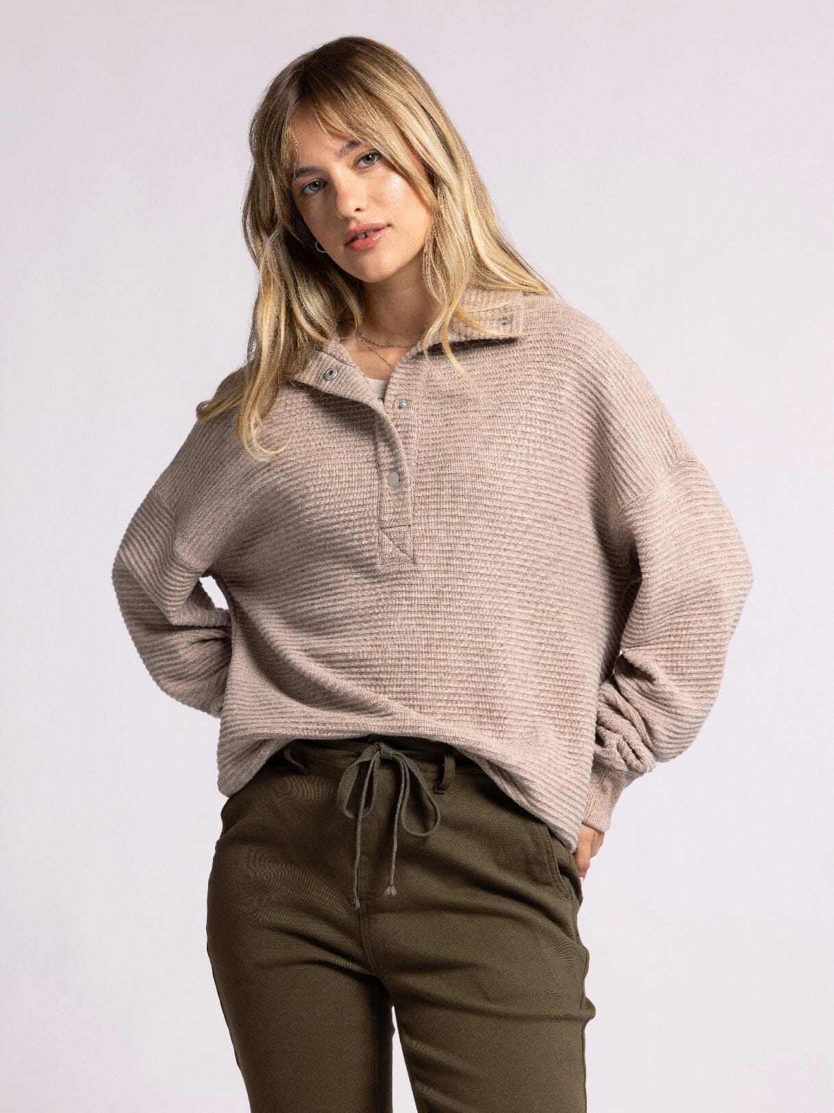 Merrick Sweater Clove Heather Thread & Supply