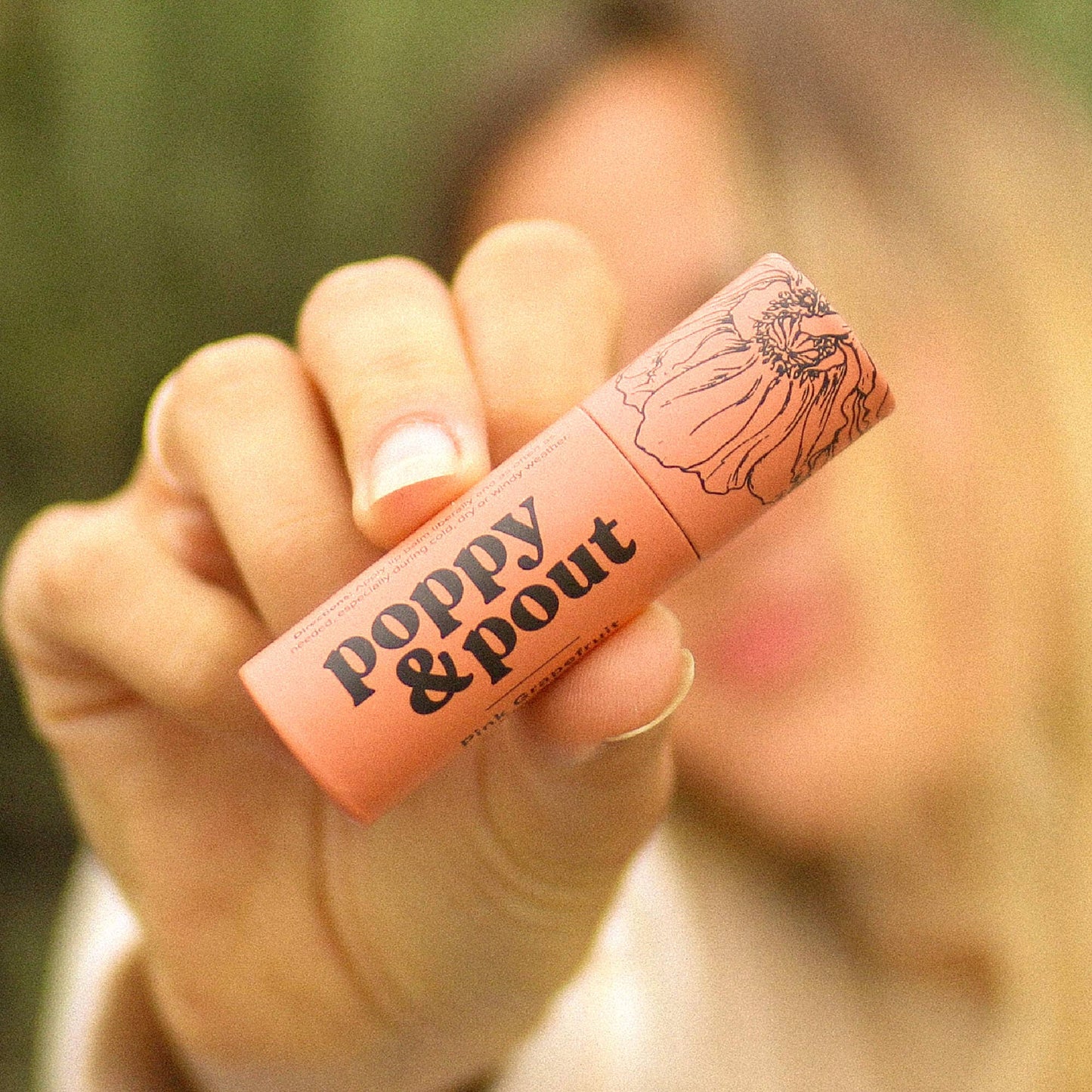 Lip Balm, Pink Grapefruit-Poppy & Pout