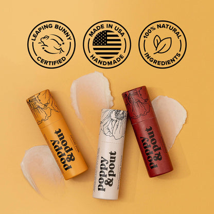 Lip Balm, Wild Honey-Poppy & Pout