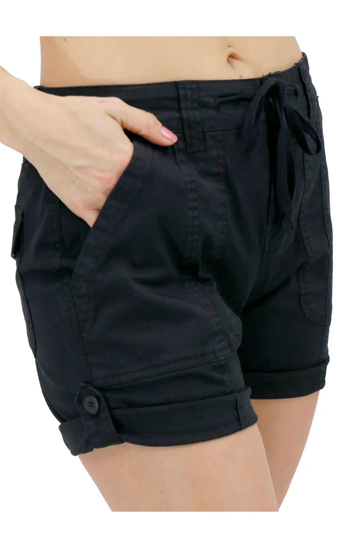 Grace & Lace BLACK Cargo Shorts