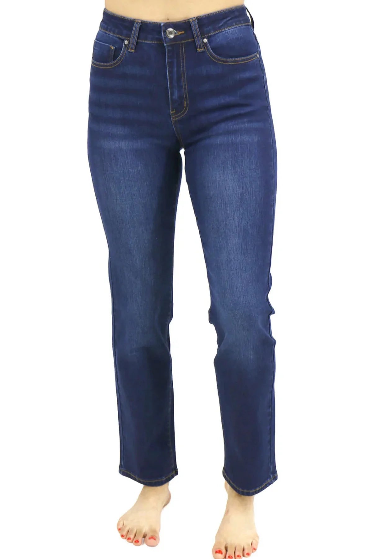 Grace & Lace Mel's Fave Full Length Jeans Non-Distressed Dark Wash