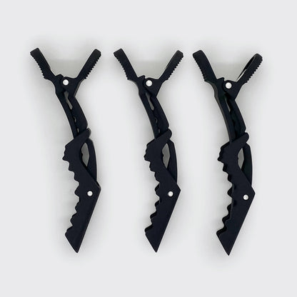 No Slip Crocodile Clip 3pc-Black-KITSCH