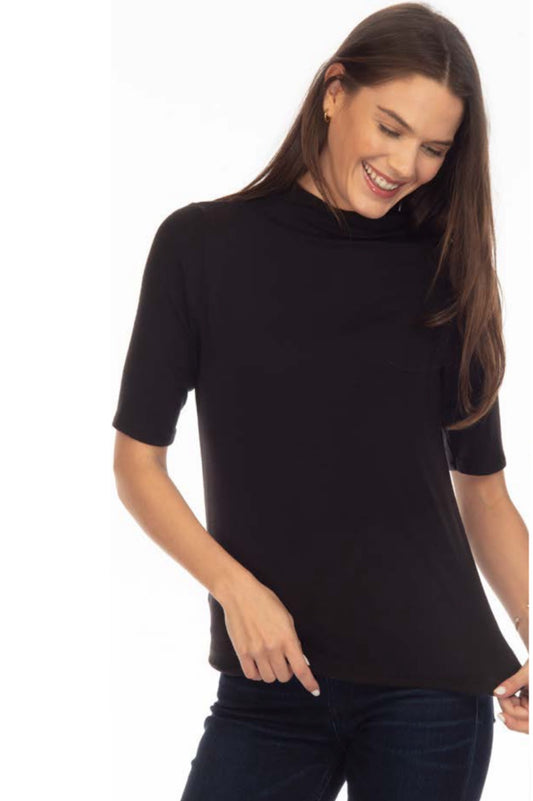 HELLO NITE BLACK EMERY MOCK TOP