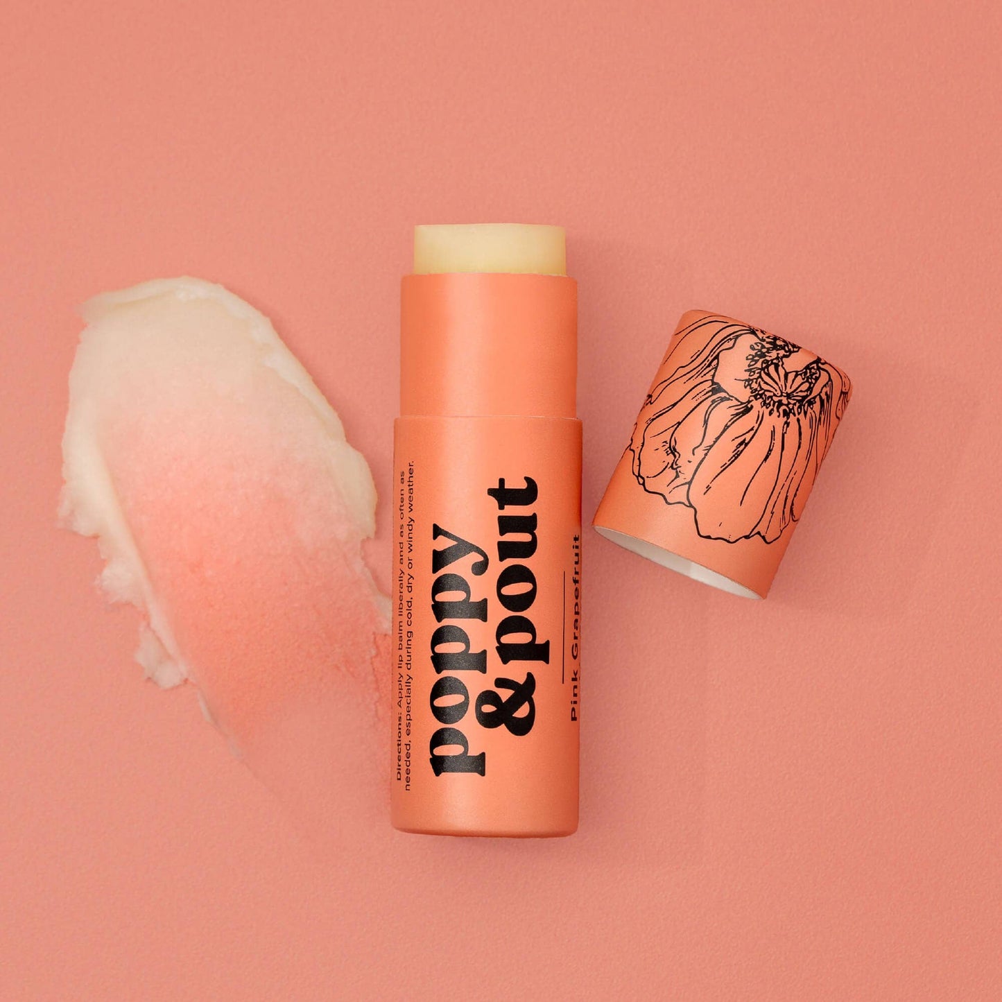 Lip Balm, Pink Grapefruit-Poppy & Pout