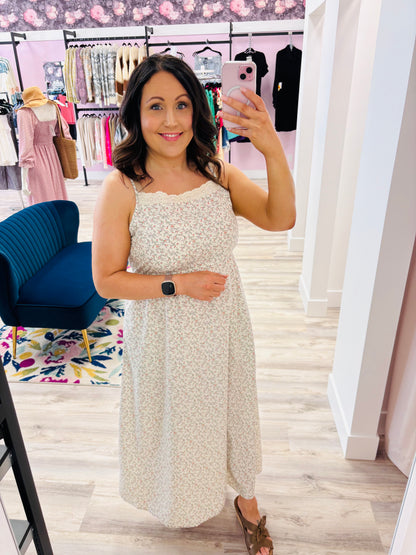 Marilyn-Eyelet Trim Sun Dress ORB