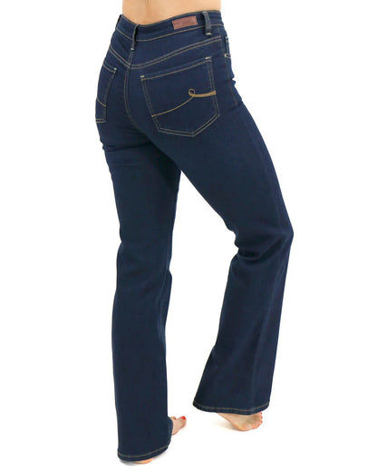 Grace & Lace Designer Denim Flare Jeans-Dark Wash