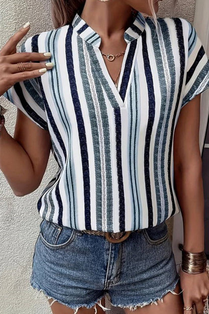 BLUE Striped Top