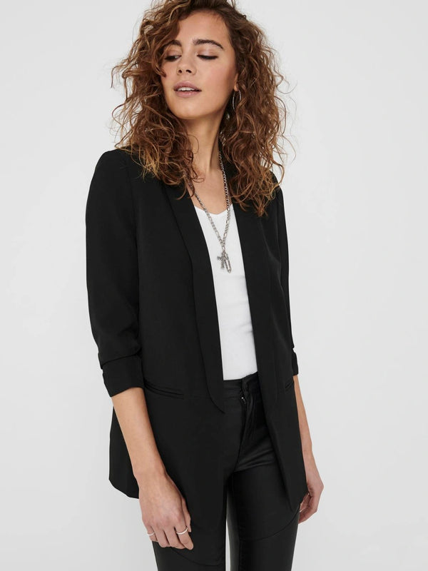 BLACK 3/4 SLEEVED BLAZER By ONLY