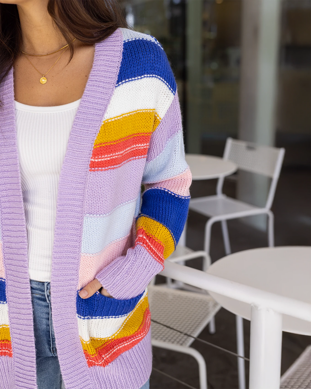 G&L Multi Color Block Cardigan