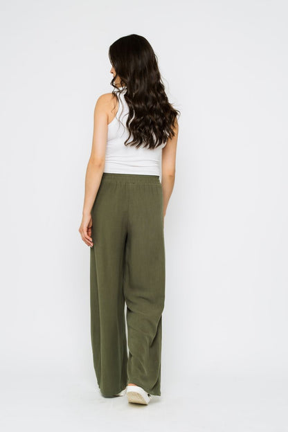 Stevie-Olive Wide Leg Pull On Pant ORB