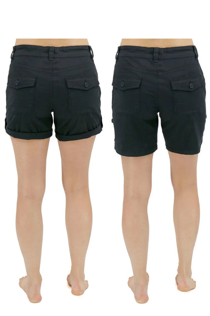 Grace & Lace BLACK Cargo Shorts