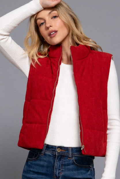 Chilli Red Cord Vest