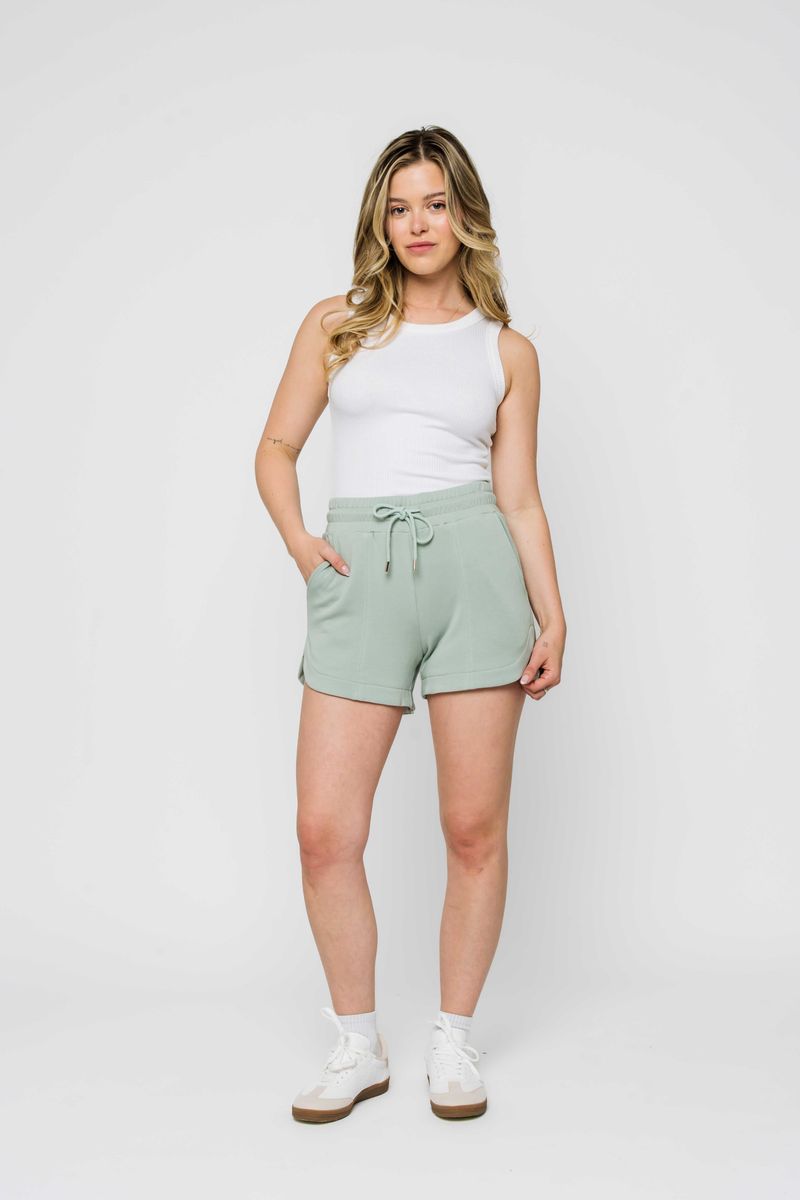 Deena-Luxe Aquamarine Fleece Short ORB