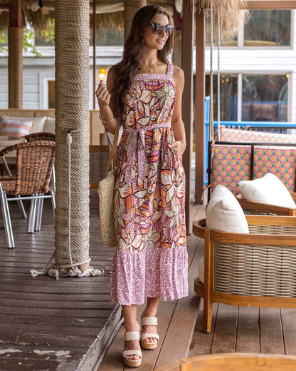 Grace & Lace Floral Summer Maxi Dress in Floral Print