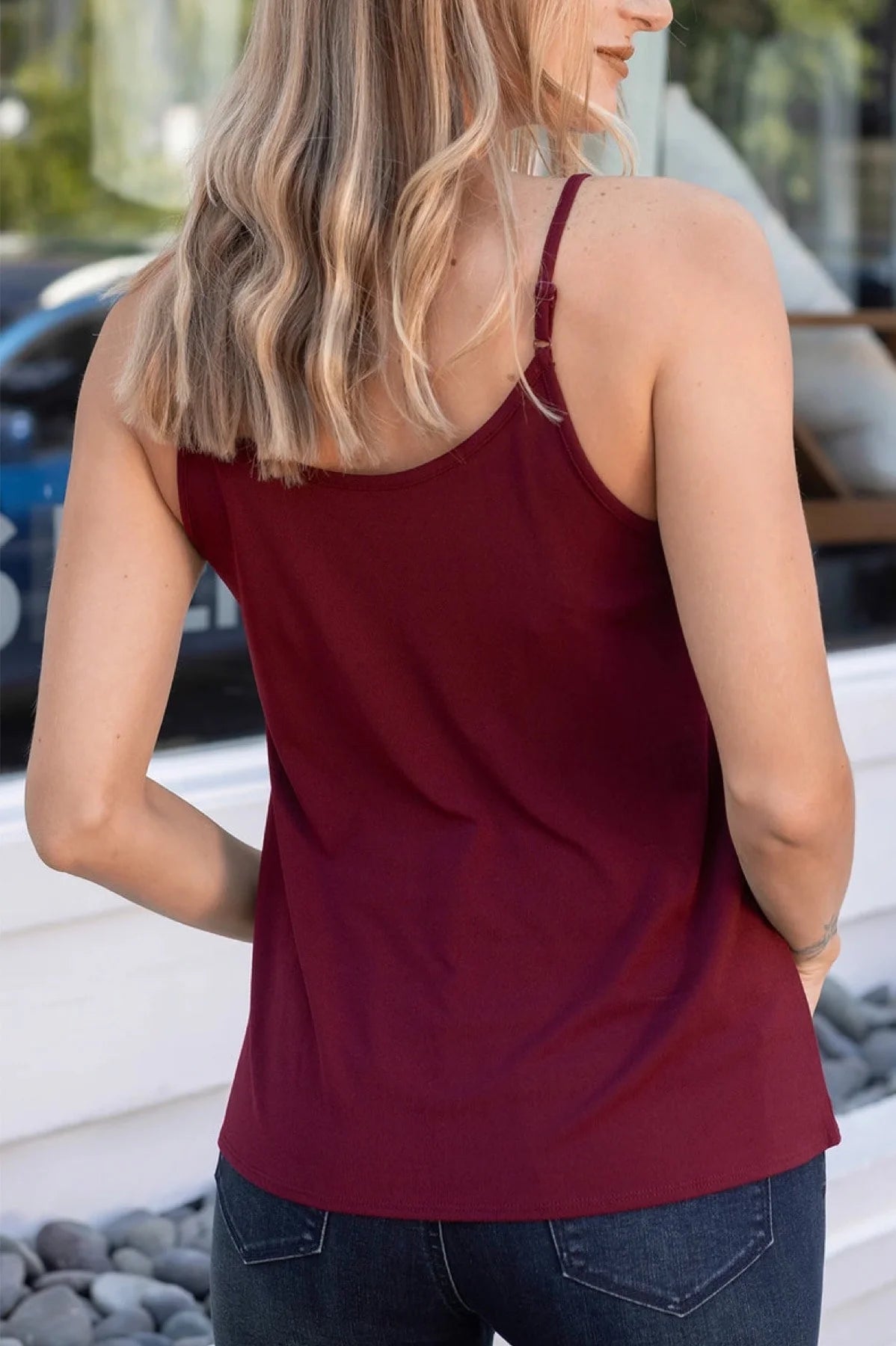 Grace & Lace WINE Scoop Neck Cami