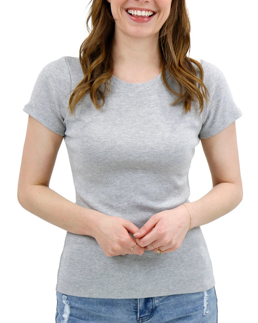 Grace & Lace HEATHERED GREY Cotton Baby Tee