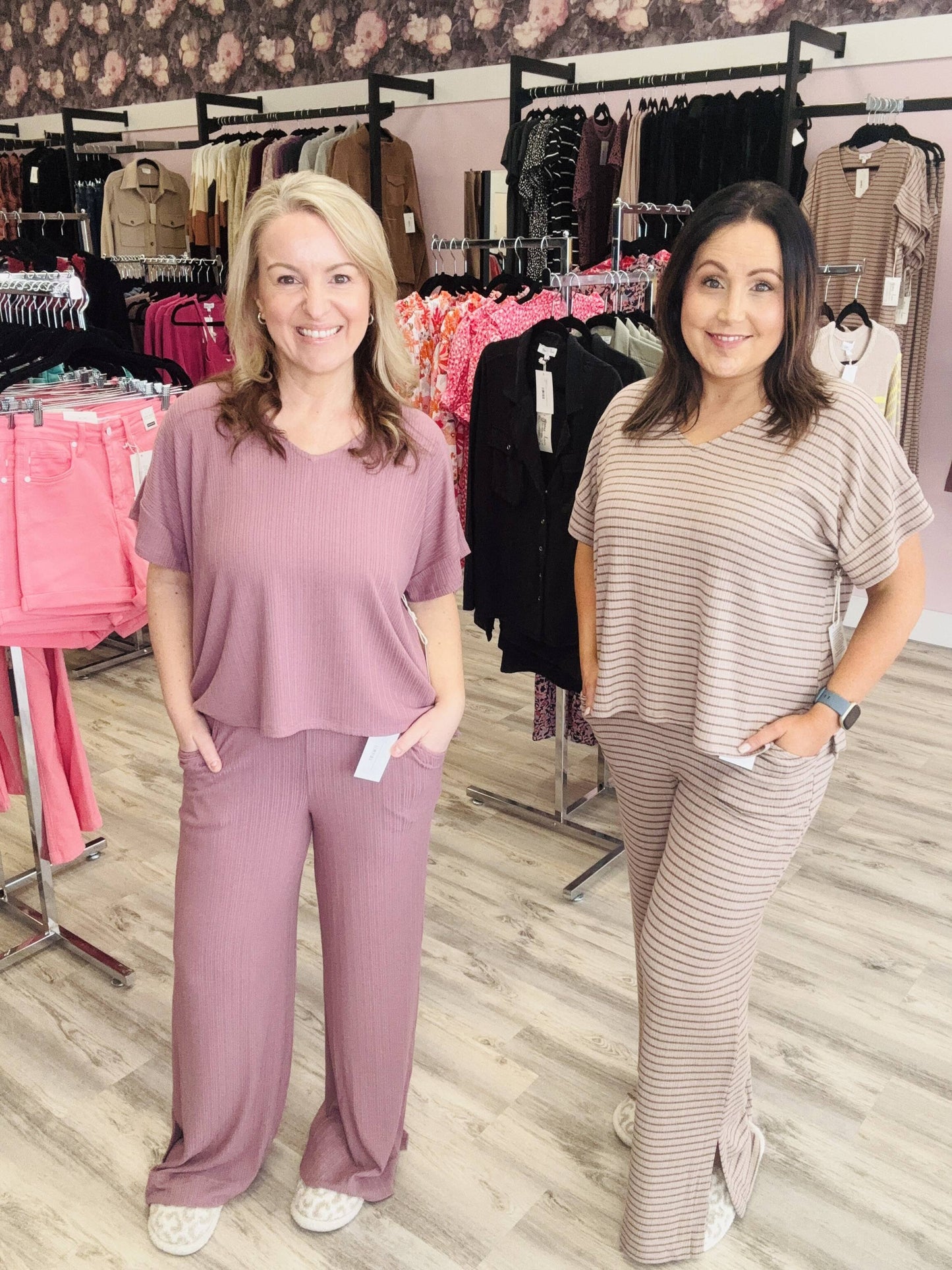 Grace & Lace Coziest Dark Lilac Dolman Lounge Top