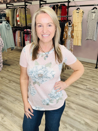 Floral Casual Peach Top