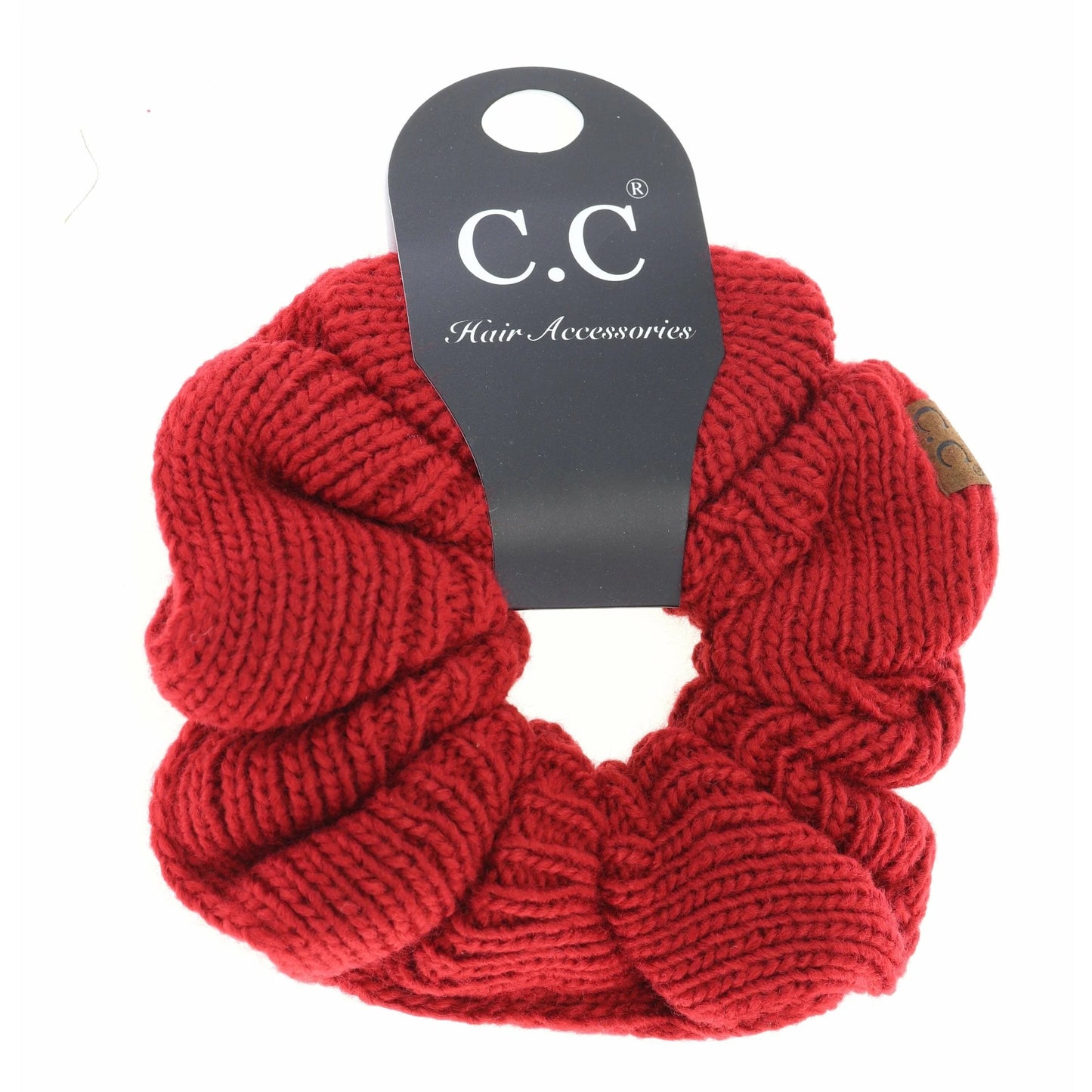 C.C. Knit Scrunchie RED