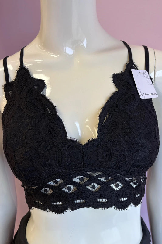 Bralette -Crochet Lace BLACK