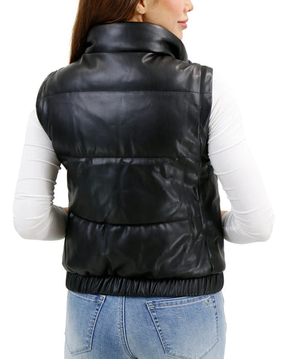 G&L BLACK Butter Faux Leather Jacket/Vest