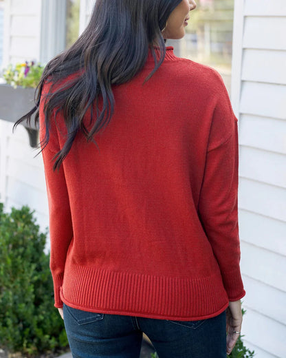 G&L Everyday Mock Neck Sweater Autumn Red