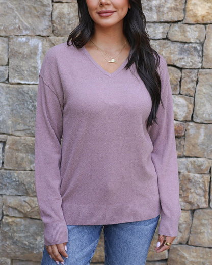 G&L Micro Bambü Lightweight Sweater in Dusty Mauve