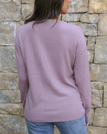 G&L Micro Bambü Lightweight Sweater in Dusty Mauve