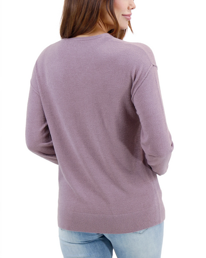 G&L Micro Bambü Lightweight Sweater in Dusty Mauve