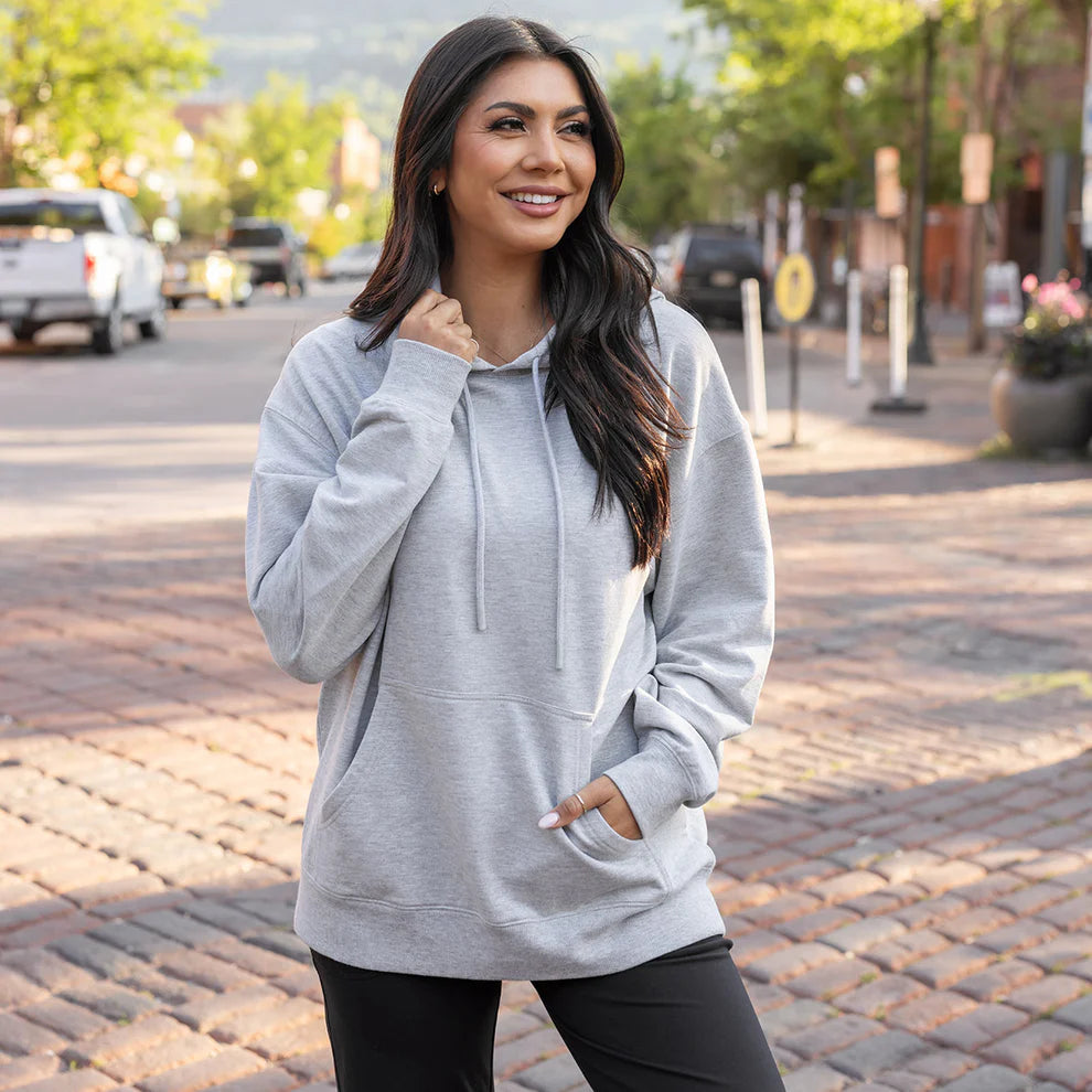 G&L Signature Soft Oversized Hoodie in Heathered Grey