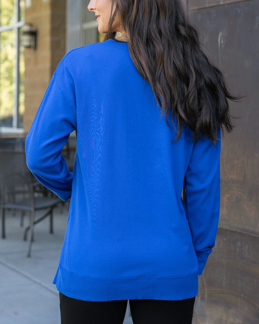 G&L Original Essentials Long Sleeve Tee in Cobalt