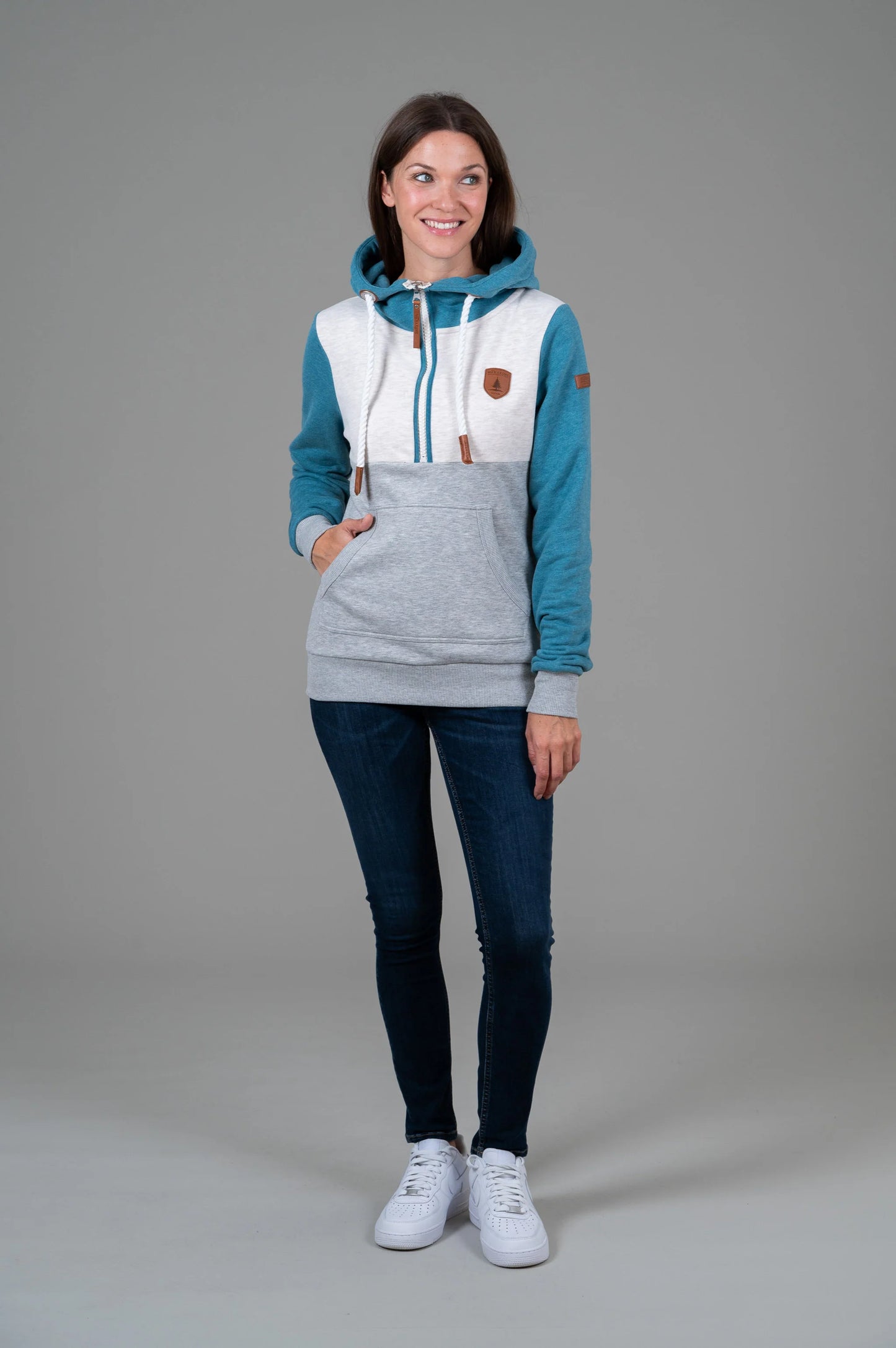 Kaya Half-Zip Hoodie Peacock
Blue - Wanakome