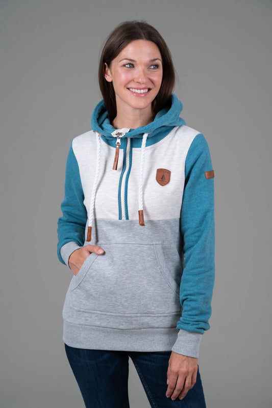 Kaya Half-Zip Hoodie Peacock
Blue - Wanakome